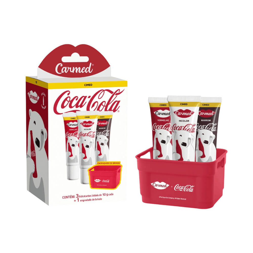 Kit Carmed Hidratante Labial Coca-Cola 3 Unidades em Oferta na Shopee