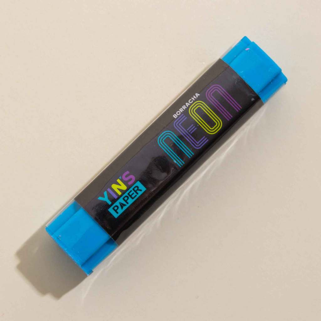 Borracha Escolar Azul Neon -yin's Paper  -