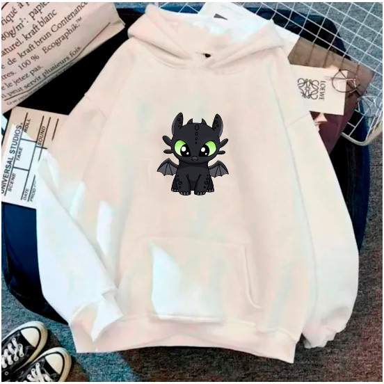 Moletom Canguru Com Capuz Desenho Filme Banguela Como treinar Seu Dragão Oferta Tumblr em Oferta na Shopee