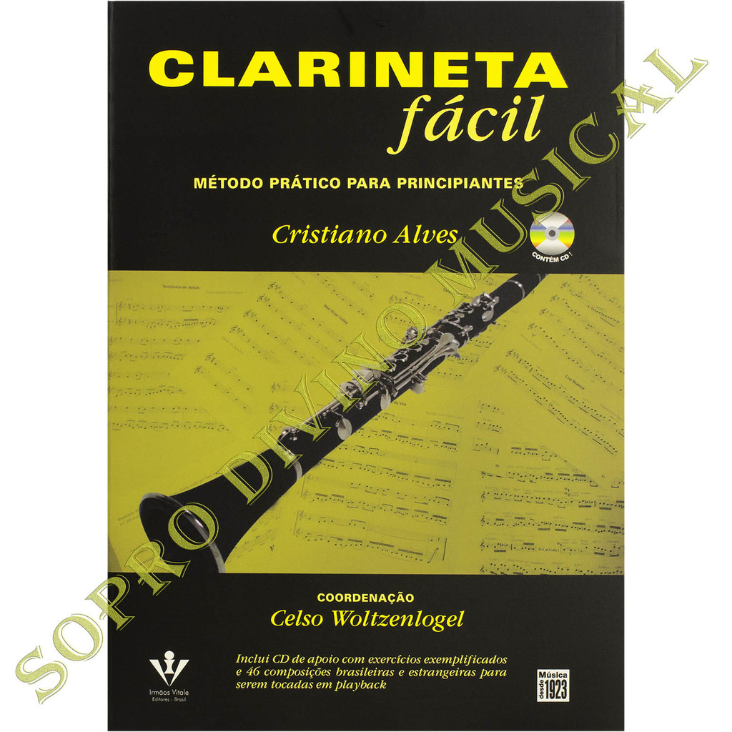 Método Clarinete Fácil com CD Cristiano Alves 437M