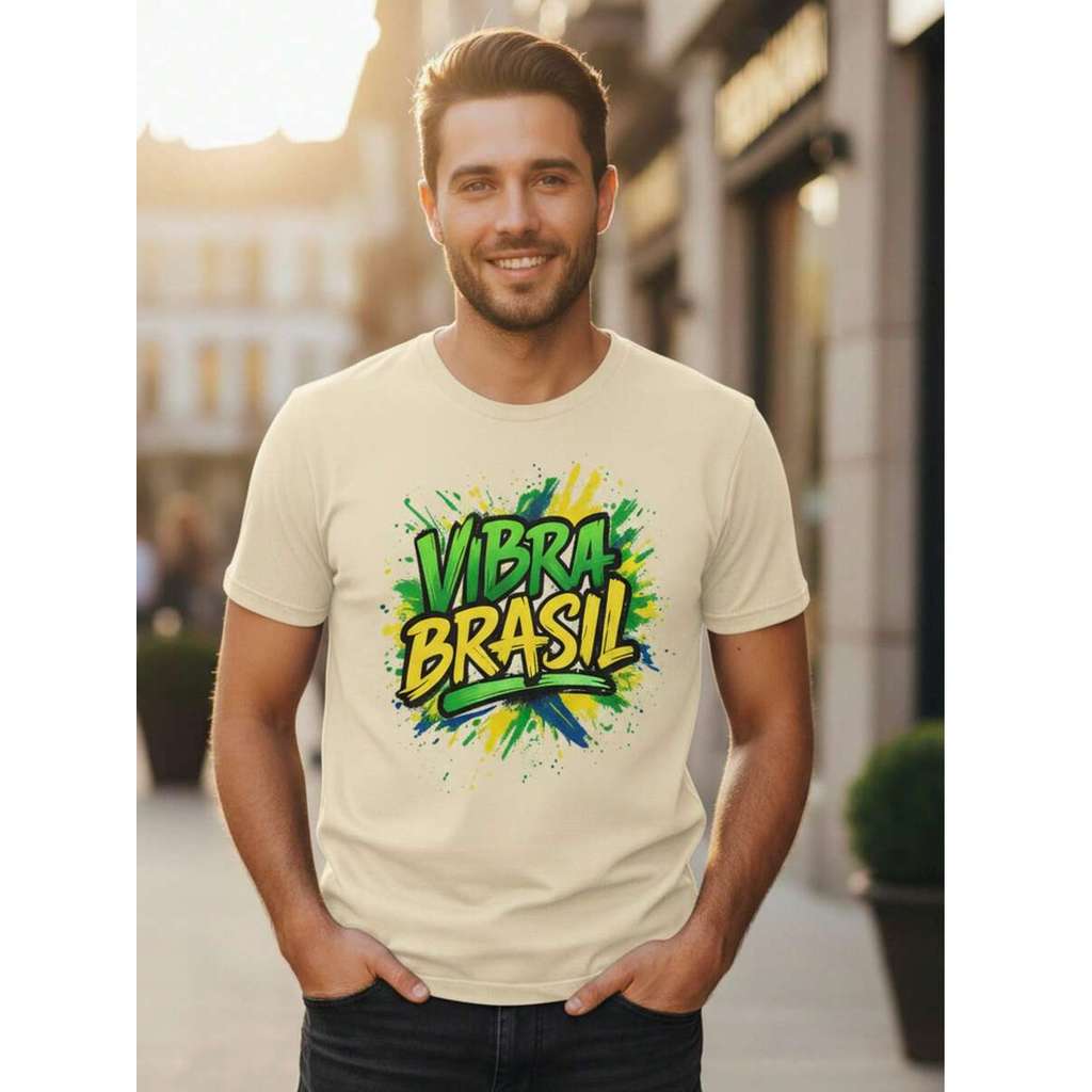 Camiseta Masculina Vibra Brasil Copa Patriota Futebol Clube Seleção Brasileira
