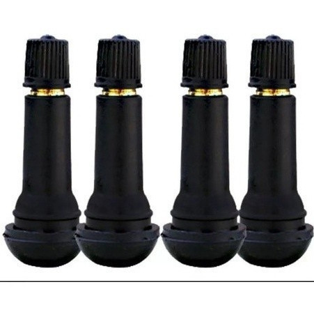 Kit 4 Bico De Pneu Sem Câmera Tr414 De Válvula De Ar carro aro:13, 14, 15, 16, 17 e 18 Universal