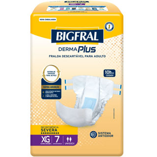 Fralda Geriátrica Bigfral Derma Plus Regular XG 7 Unidades em Oferta na Shopee