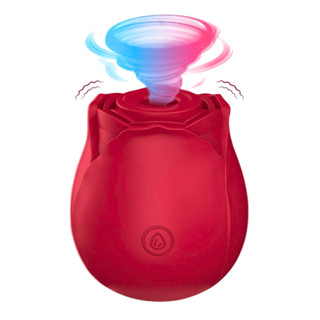 Vibrador Sugador de Clitóris com Tecnologia de Vibroar Recarregável em Formato de Rosa em Oferta na Shopee