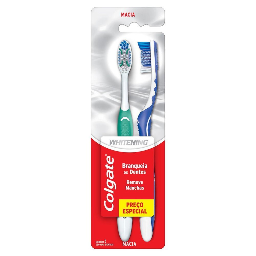 Escova de Dente Colgate Whitening Preço Especial 2 Unidades em Oferta na Shopee