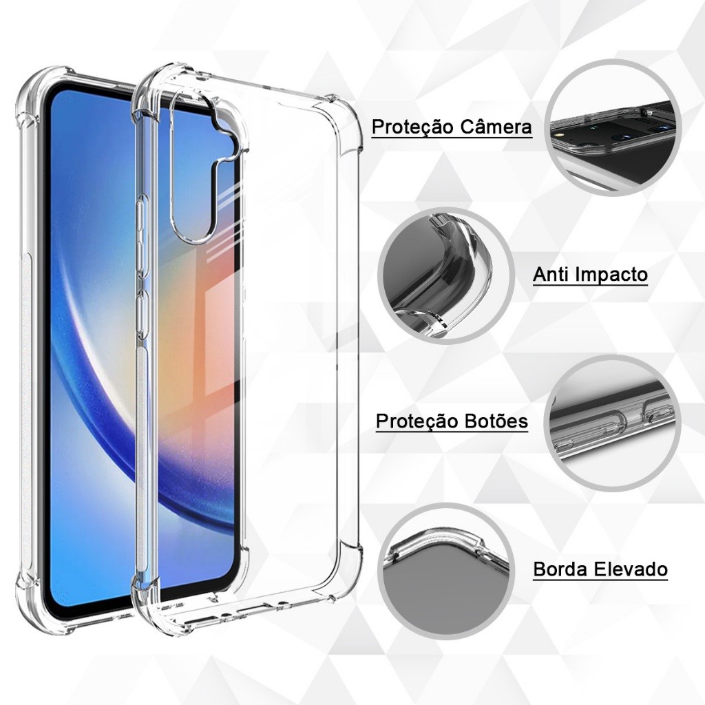 Capinha Anti Impacto Samsung Galaxy A56 A55 A54 A36 A35 A34 A26 A25 A24 A16 A15 A14 A06 A05 A05s – Proteção TotalA