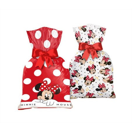 sacolinha Surpresa plástica lembrancinha de aniversário Minnie Mouse Disney