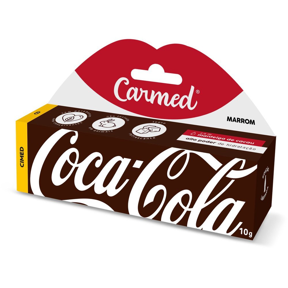 Hidratante Labial Carmed Coca Cola Marrom 10g em Oferta na Shopee