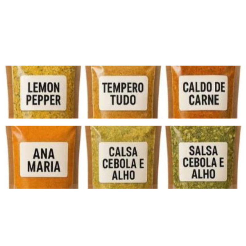 Kit com 20 Temperos e Condimentos Naturais em Sachês Sem conservantes Envio Rápido