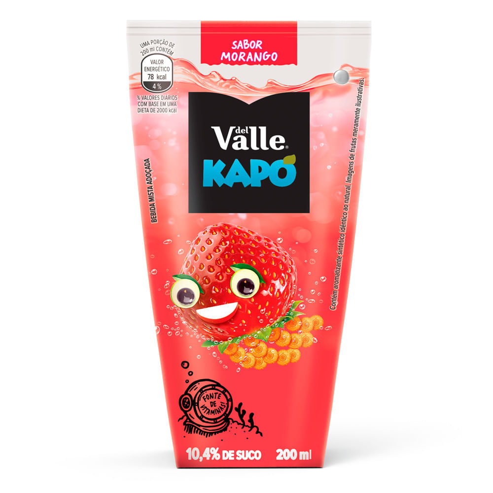 Suco Del Valle Kapo Morango 200ml em Oferta na Shopee