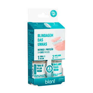 Kit Blindagem Das Unhas Fibra Nylon + Nivelador Fosco Blant em Oferta na Shopee
