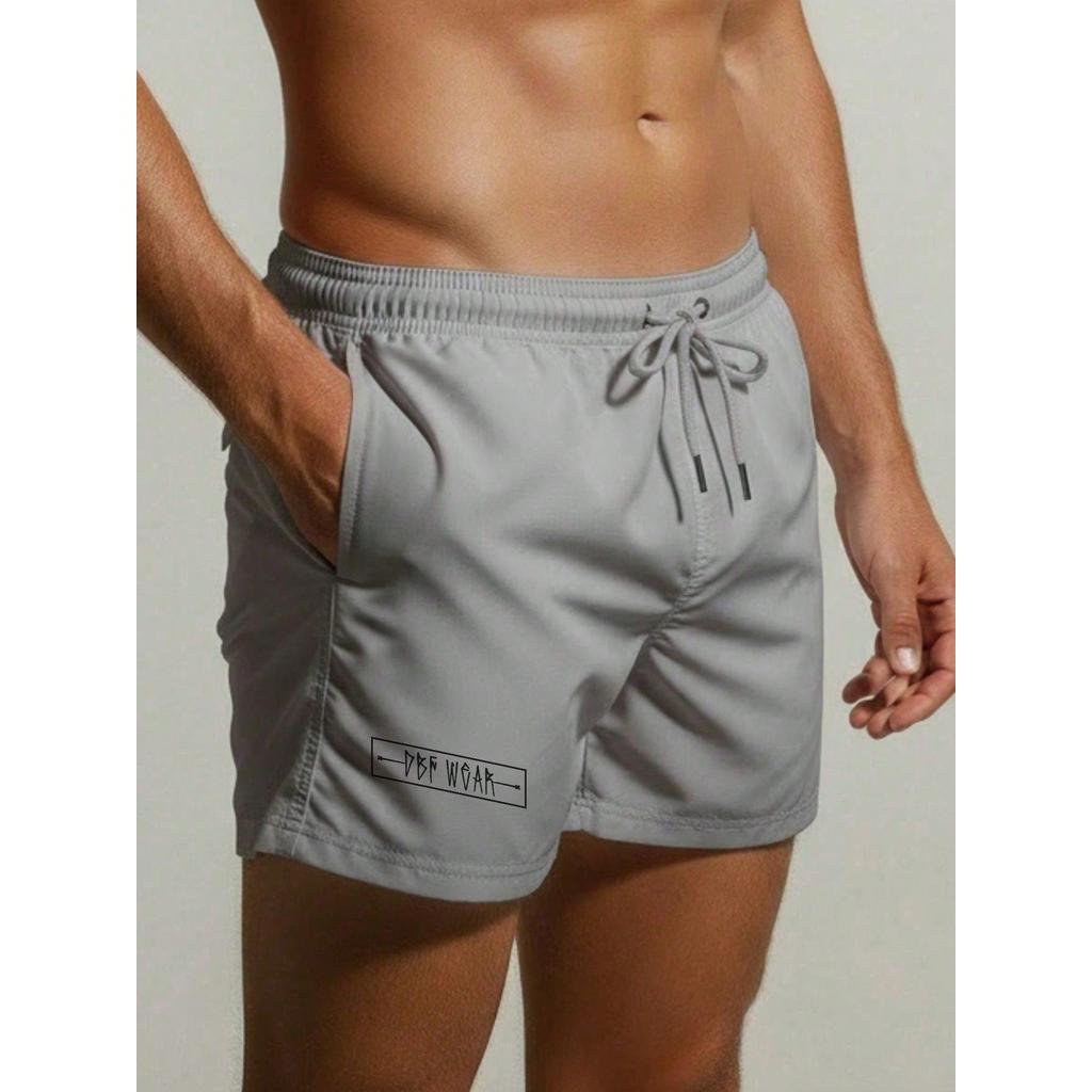 Bermuda Masculina Tactel Elastano Secagem Rápida Short Praia Liso Básico Conforto Casual Passeio Dia a Dia Esporte