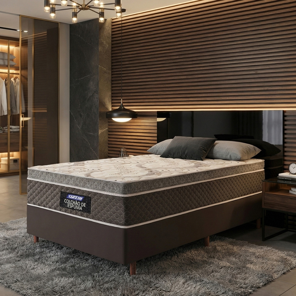 Cama Box Solteiro 88cm Supreme Euro Gazin Base 2Cen