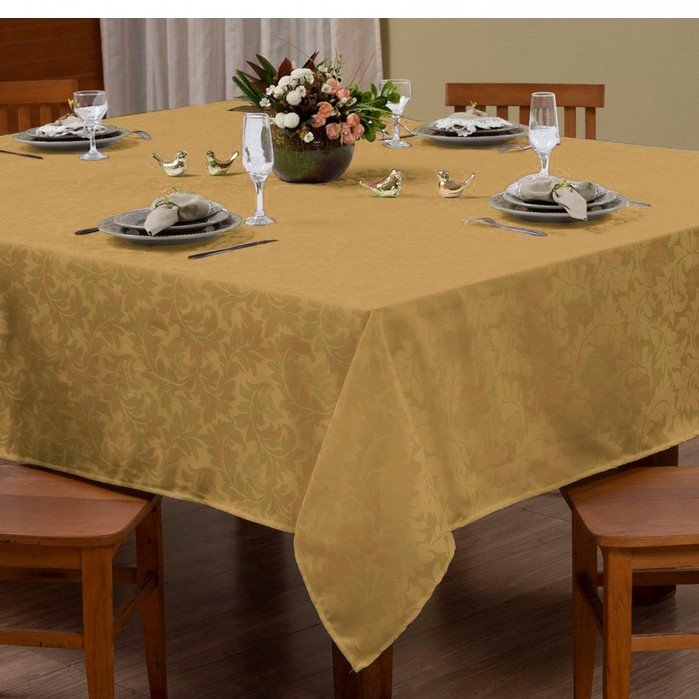 Toalha de Mesa 4 | 6 | 8 | 10 | 12 | 14 Lugares, Jacquard Luxo Eventos/Festas