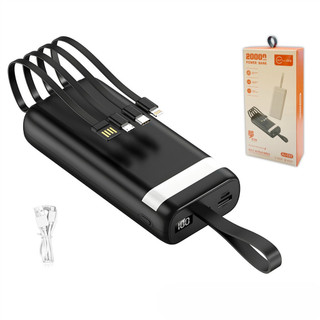 Power Bank Universal de 20.000mAh Carregador Portátil para Android e iOS, Inclui Lanterna…