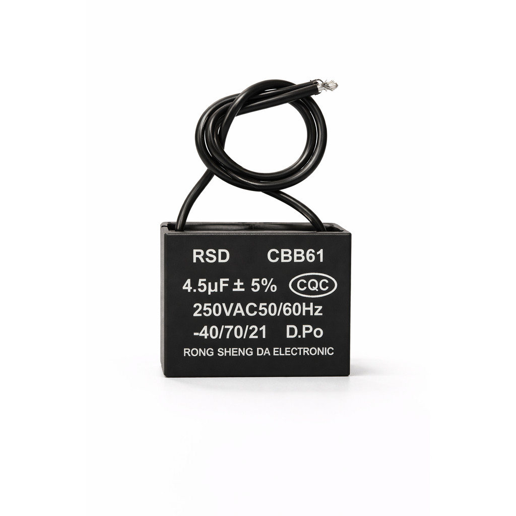 Capacitor Ventilador 4,5uF CBB61 Arno Britânia Mondial 2Fios
