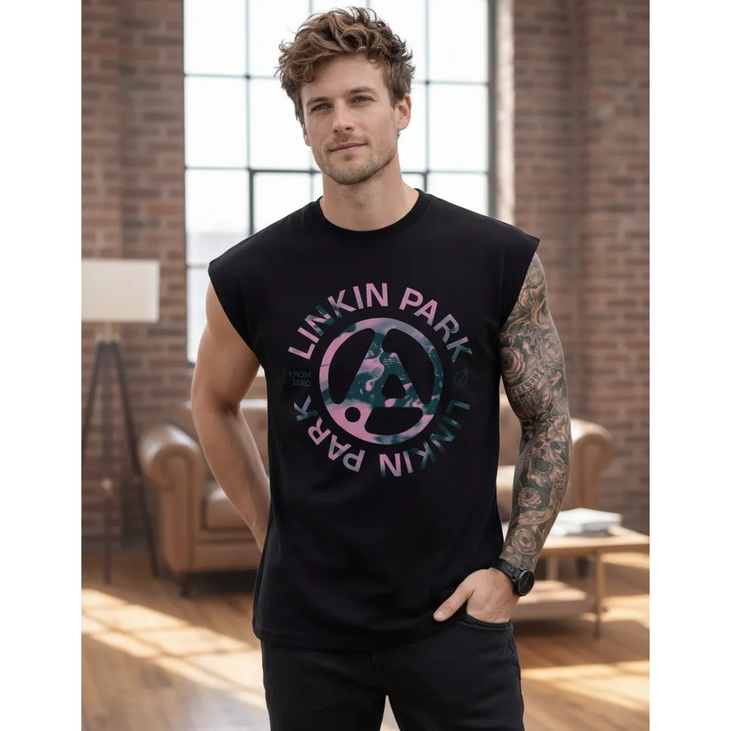Camiseta Regata Oversized Rock Linkin Park From Zero Cavada