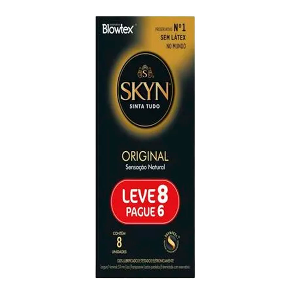 Preservativo Blowtex Skyn Original Leve 8 Pague 6 Unidades