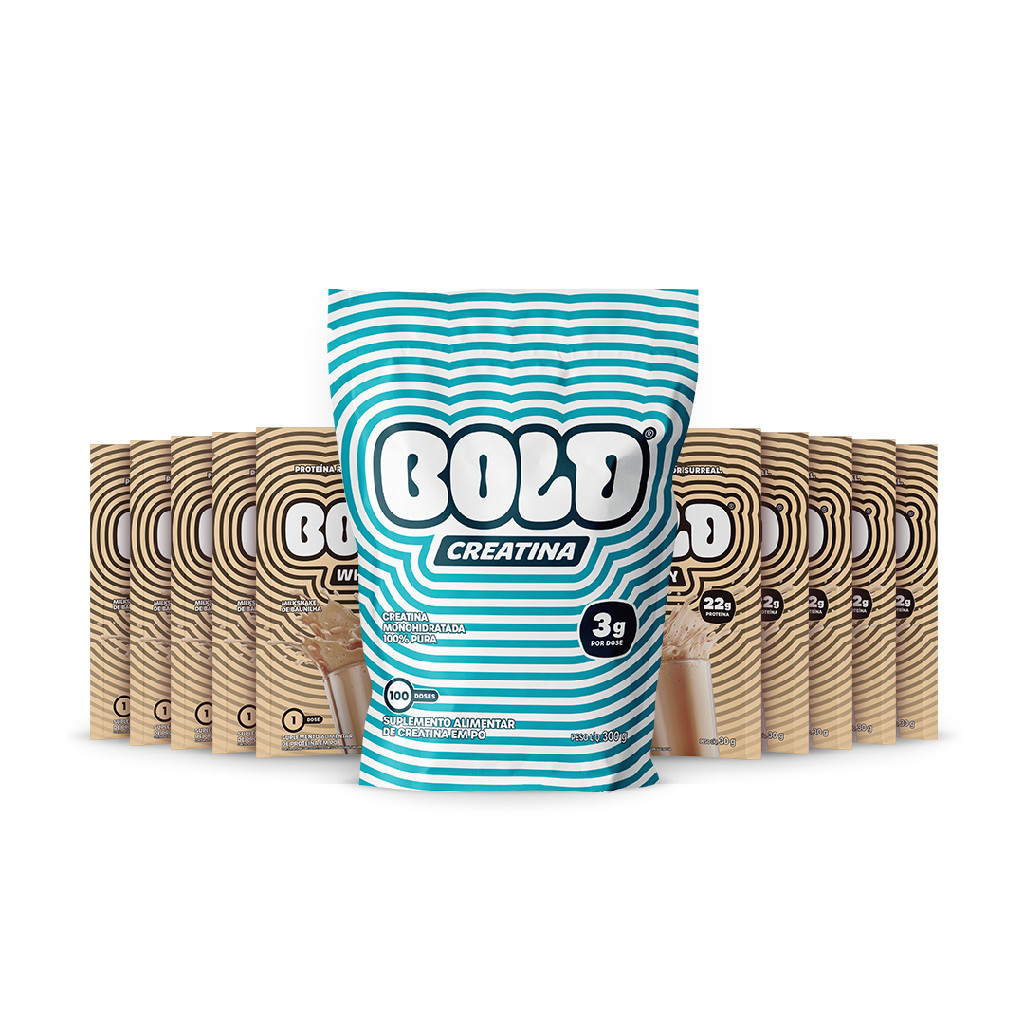 Bold Creatina 300g + 10 Sachês Whey 30g Baunilha