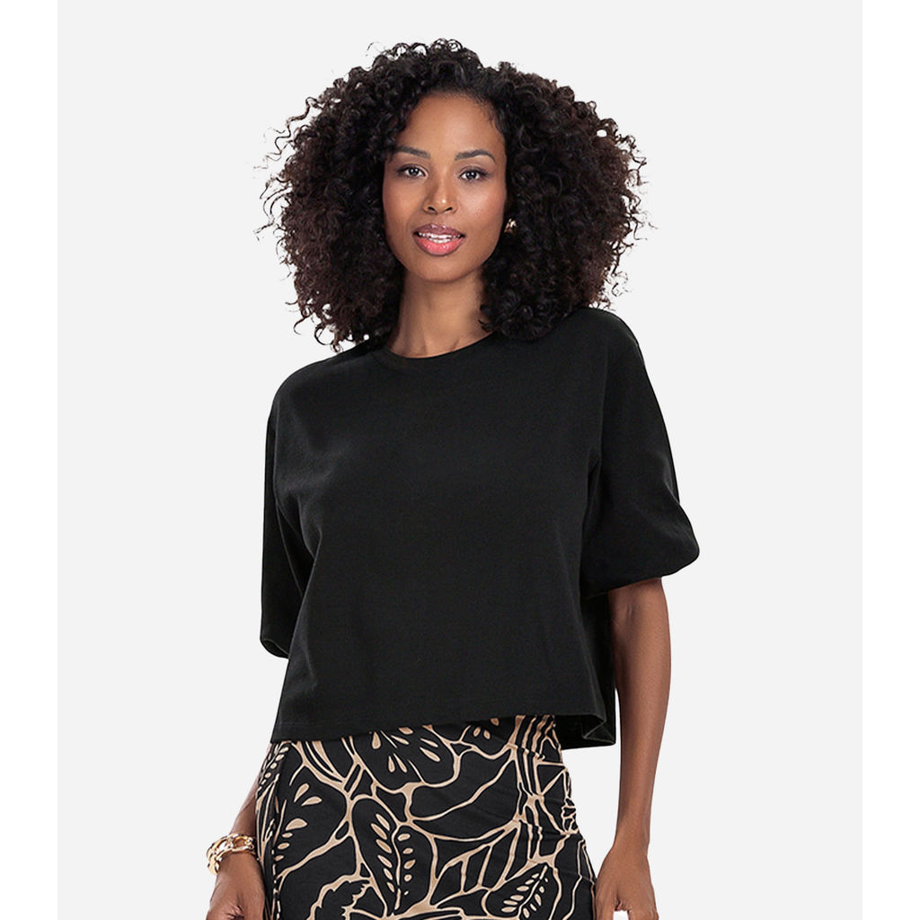 Blusa Feminina Manga Camponesa Rovitex Preto em Oferta na Shopee