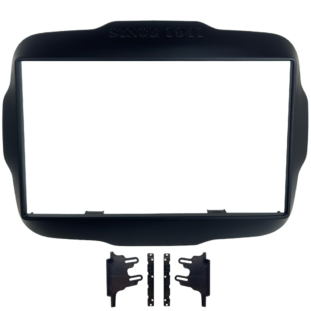 Moldura Painel Multimidia 8 Polegadas Pioneer Jeep Renegade 2015 Preto Fosco
