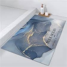 Tapete Banheiro Retangular Antiderrapante Absorvente Macio Secagem Rápida Box Porta