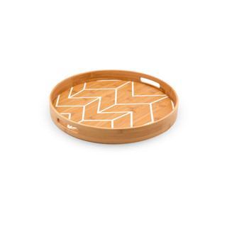BANDEJA EM BAMBU REDONDA 35CM- OIKOS em Oferta na Shopee