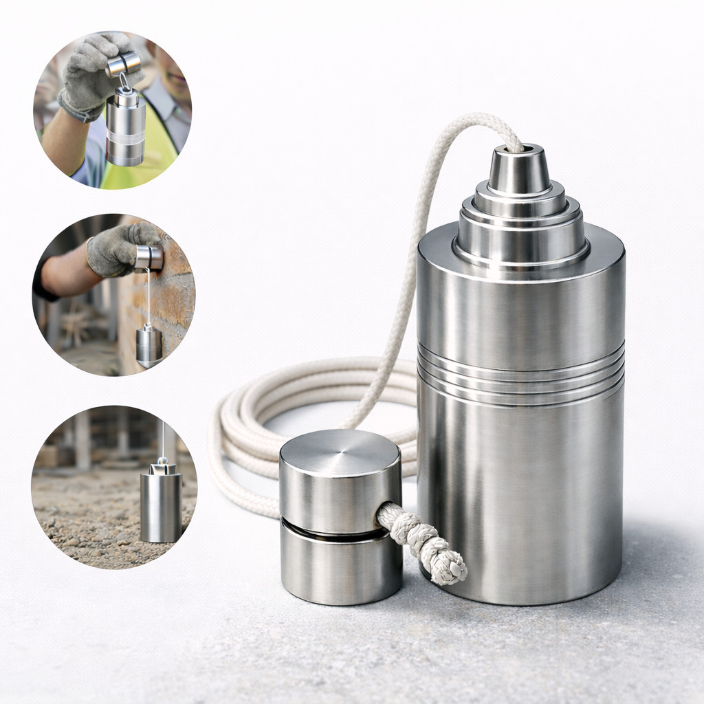 Prumo De Parede 400g C/ Boia Alumínio Construção Uso Profissional