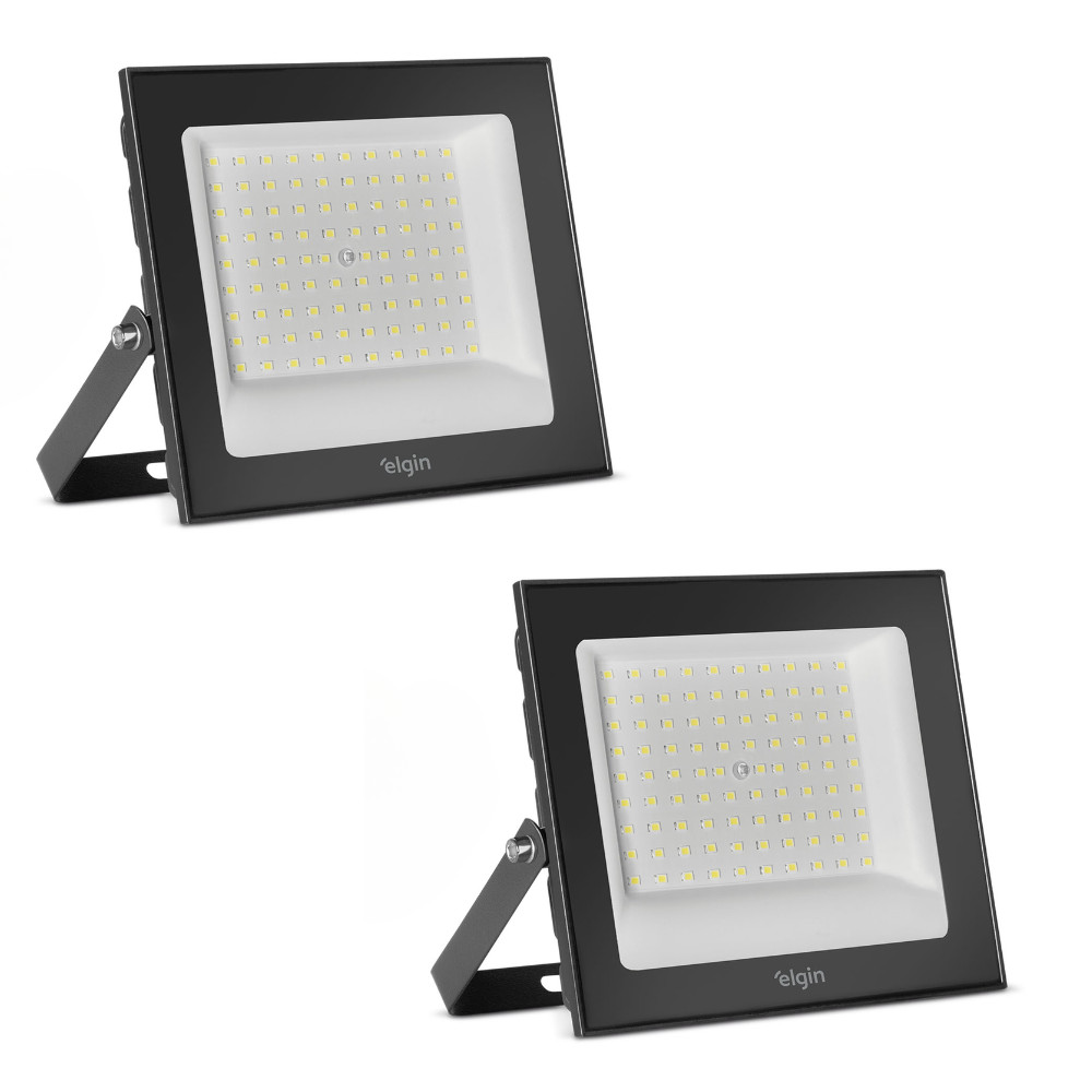 Kit 2 Holofote Luminária Externa Jardim Campo Sítio Chácara