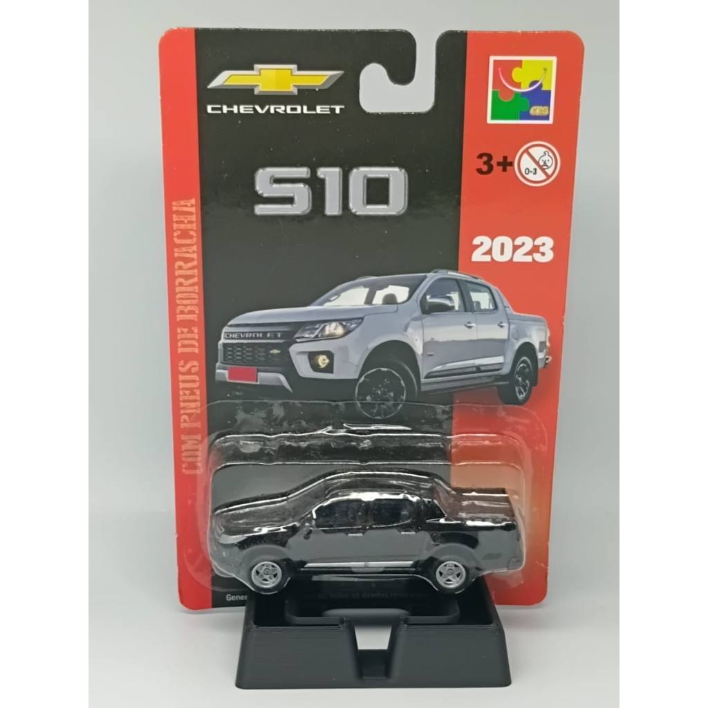 Miniatura Chevrolet S10 CKS 8cm Esc 1/64 Metal Preta Orig