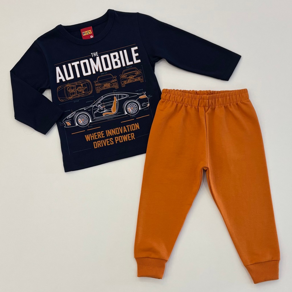 Conjunto Infantil Menino Kyly Camiseta Manga Longa Meia Estação e Calça Moletom Inverno 1001594