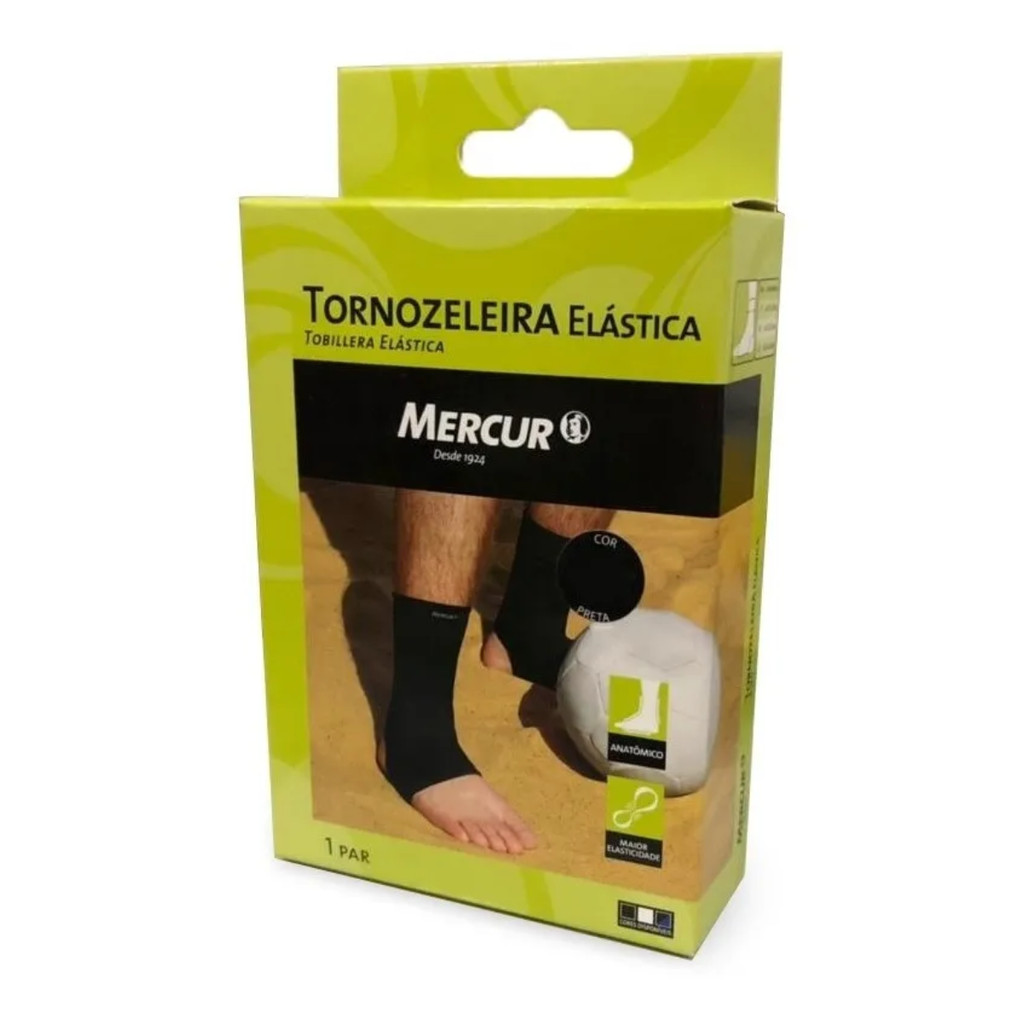 Par Tornozeleira Elástica Mercur Suporte Tornozelo Esporte