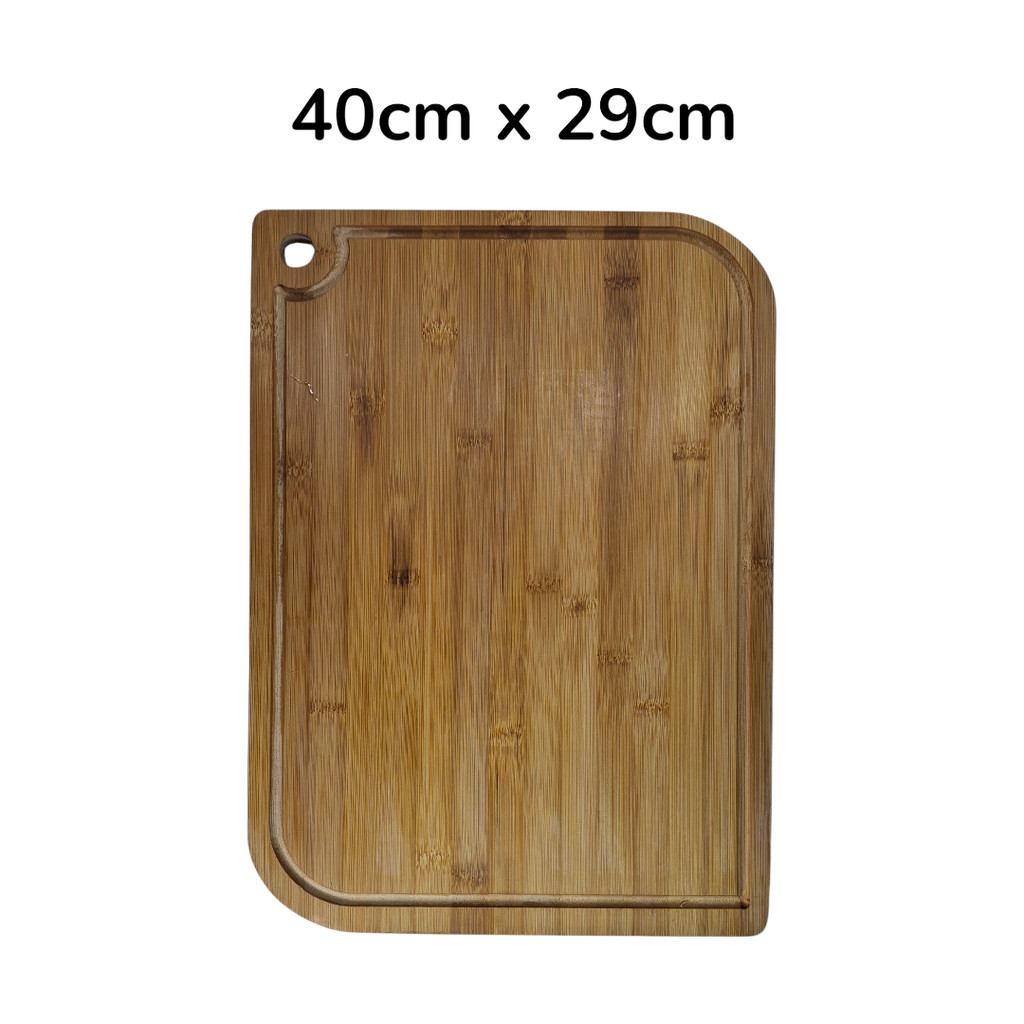 Tábua Bambu Marrom Resistente 40cm Corte De Carne Ecológico Dia a Dia Elegante Para Servir Carne