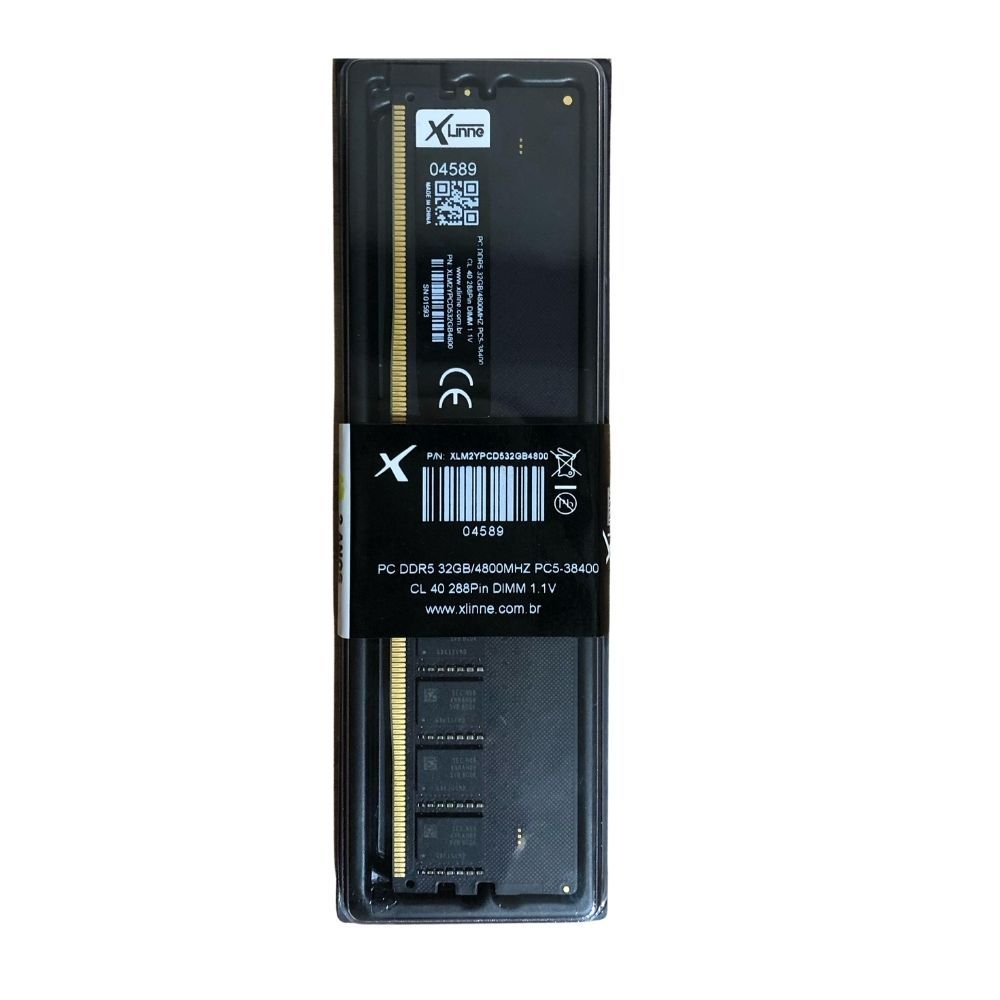 Memória RAM XLinne 32GB DDR5 4800MHz Para PC