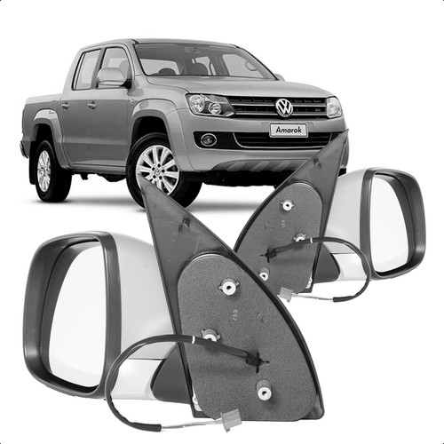 Retrovisor Amarok 2010 2011 A 2016 Espelho Elétrico Cromado