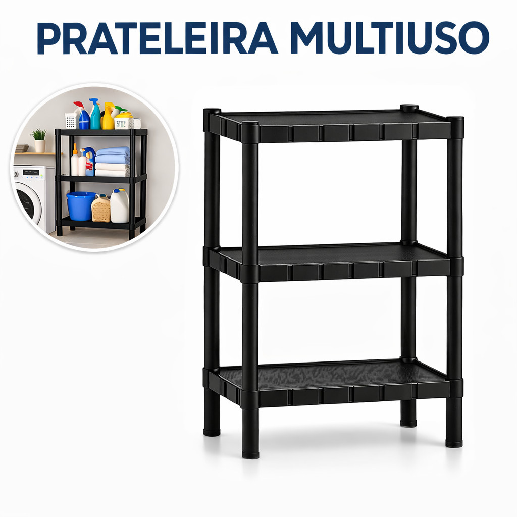 Estante Prateleira Multiuso Modular Organizadora Plástico Reforçado - COM PEZINHOS