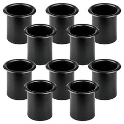Kit 10 Aero-duto Para Caixa Acústica de 3 Pol Plástico Preto