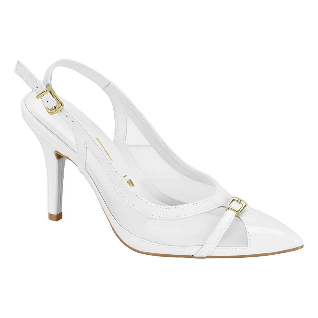 Sapato Vizzano Scarpin Bico Fino Tela Nylon 1184.1802