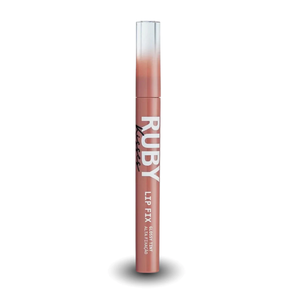 LIP FIX RUBY KISSES GLOSSY TINT ALTA FIXAÇÃO ROSY BROWN