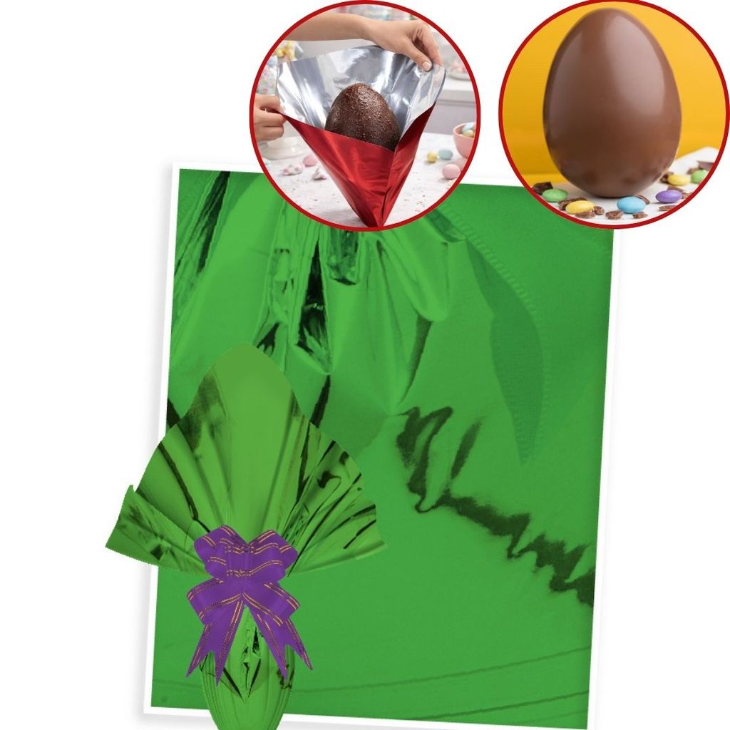 25 SACO EXPRESS P/ OVO PÁSCOA 250/350G 35X35CM VERDE