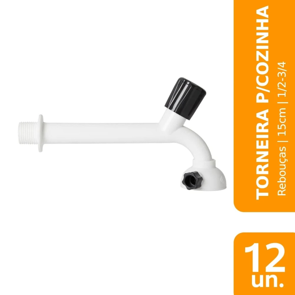 Kit 12 Torneiras De Parede Com Chuveirinho Móvel 1/2 Atacado