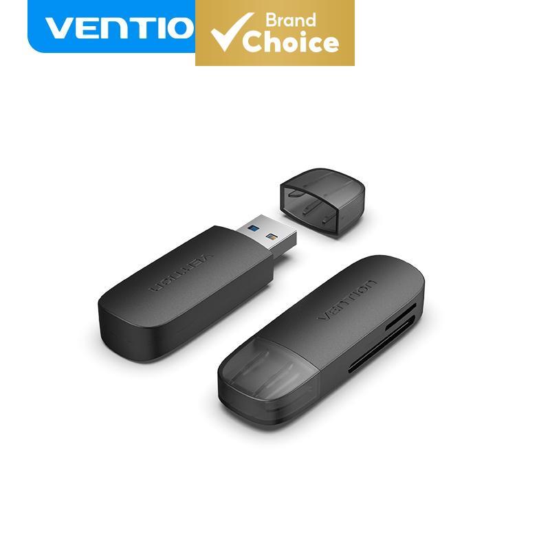 Leitor de Cartões Vention USB 3.0 SD TF 512GB, leitura dupla de cartões, 5Gbps para computador e caixa de som