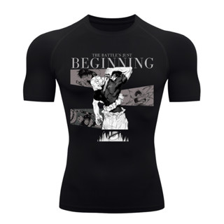 Camiseta Compressão Manga Curta Proteção UV +50 Anime Jujutsu Kaisen Toji Dark Beginning Rash Guard em Oferta na Shopee