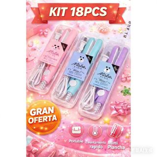 ✨ Atacado  Kits18 Mini Prancha Portátil Bivolt Com Estojo - Kits 6,10,18 Atacado Revenda