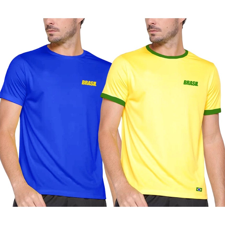 Camiseta Camisa do Brasil Unissex Masculina Feminina Camisetas Patriota Para Copa Bandeira time DRYFIT