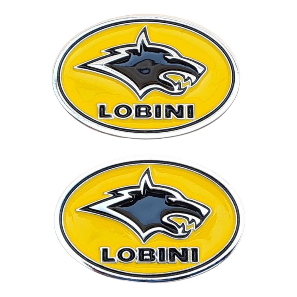 Lobini, Emblema Lobini Oval Dupla Face 53x36 Mm ( Par)