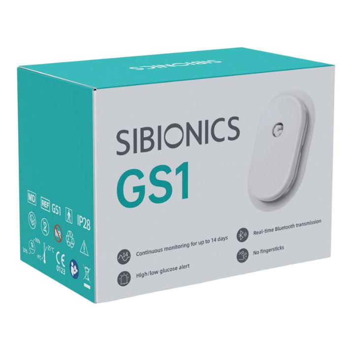 Sibionics Gs1 - Sistema De Monitoramento Contínuo de Glicose 24h por 14 dias Sem Interrupções em Oferta na Shopee