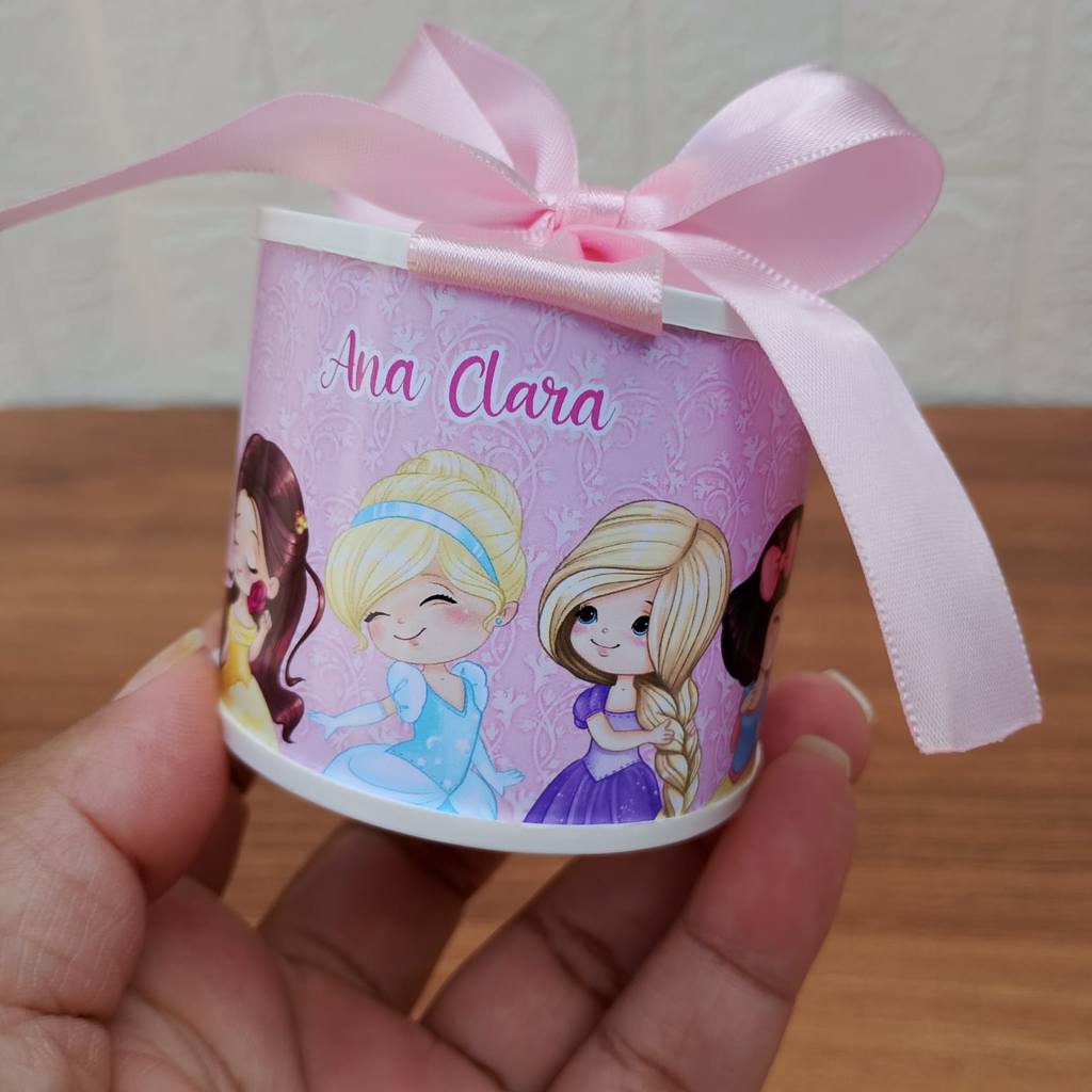 Kit Tubolata Personalizada 5x6 * Lembrancinhas PRINCESAS BABY-Chá de Bebe - Aniversário - Maternidade - Comemorações