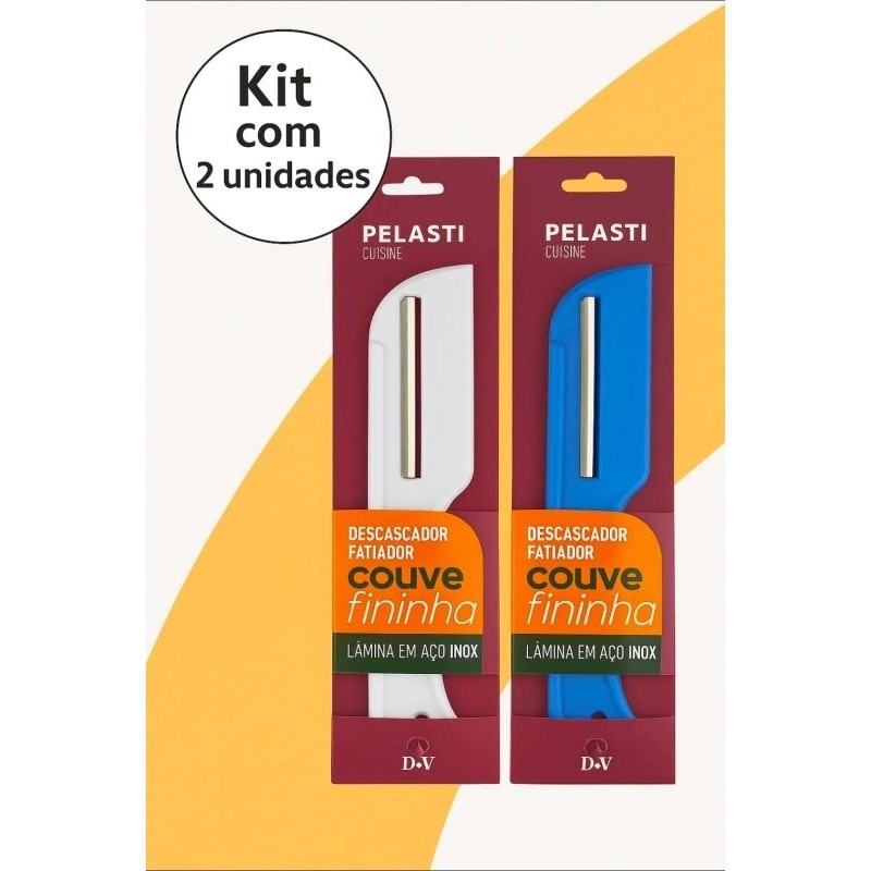 Kit Fatiador  2 unidades Descascador de Legumes Verduras Queijo Fácil e Rápido Descascador