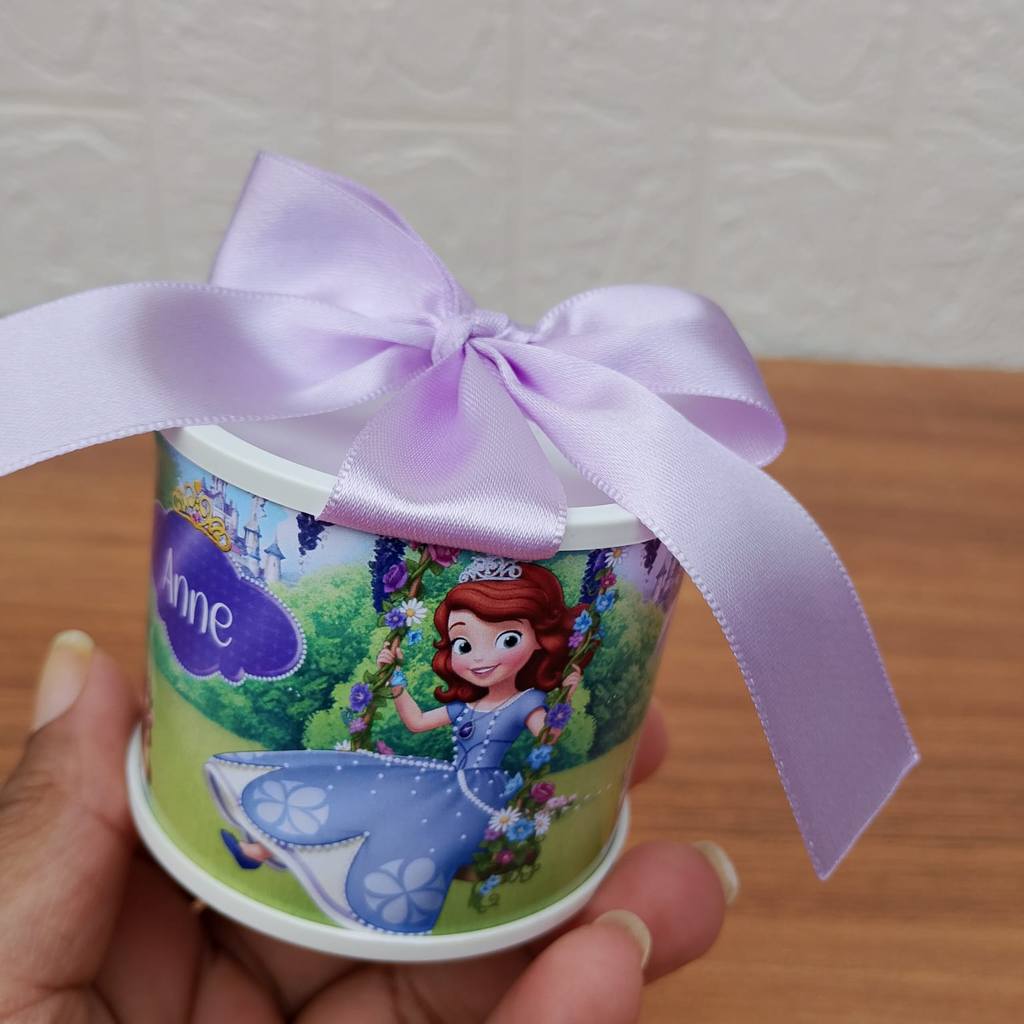 Kit Tubolata Personalizada 5x6 * Lembrancinhas PRINCESA SOFIA -Chá de Bebe - Aniversário - Maternidade - Comemorações